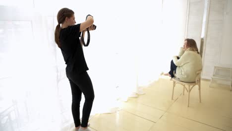 photoshoot in a studio