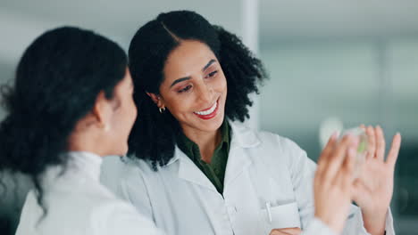 Scientist,-teamwork-and-plants-in-petri-dish