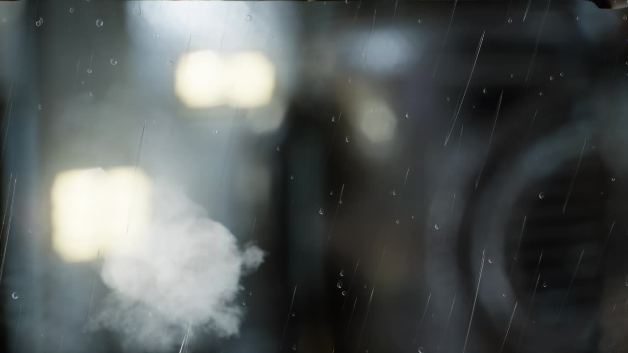 비가 오는 밤 의 도시 풍경