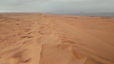 aerial view of namibian desert coastline