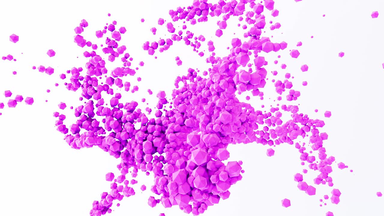 Abstract 3D Pink Geometric Shapes Background