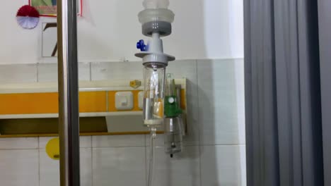 the sterile baxter infusion system drips fluid or medication at a medical institution