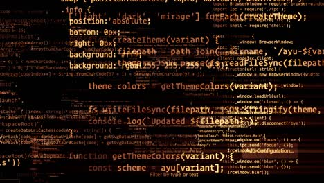 the abstract code moves in the virtual space. looped