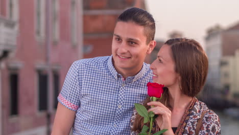 couple in love in venice