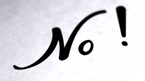 "no!" on the page. looping footage has 4k resolution.