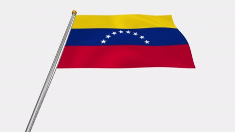 loop video of venezuela flag  fluttering in the wind, slow motion video of 4k , with alpha channel