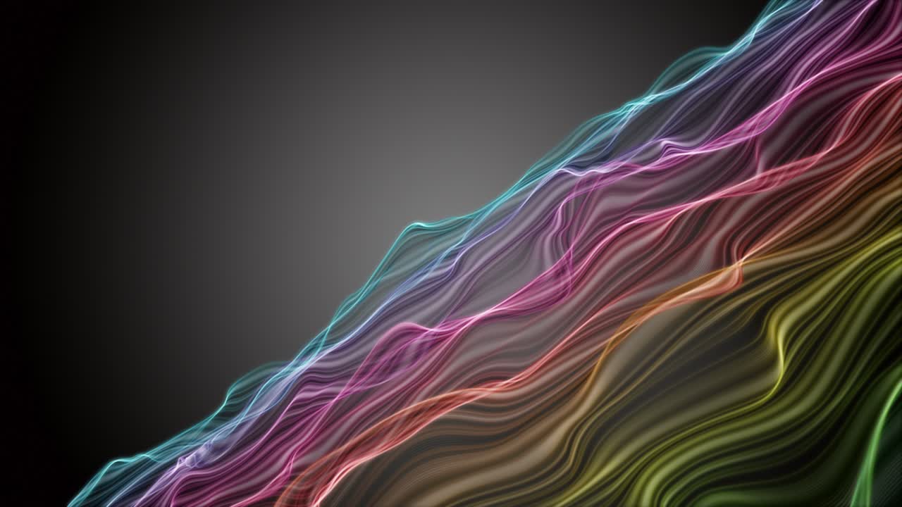 Fantastic animation with wave object in slow motion, 4096x2304 loop 4K