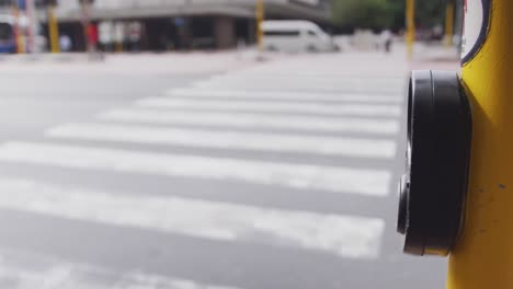 african american man crossing on the zebra crossing