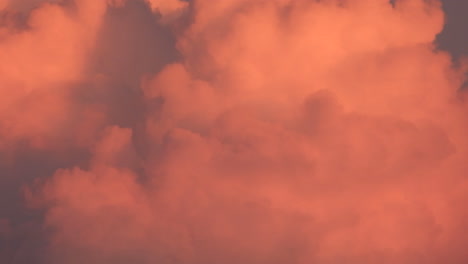 Primer-Plano-De-Lapso-De-Tiempo-De-Movimientos-De-Nubes-De-Color-Coral-Suave-Y-Esponjoso-Con-Un-Ambiente-De-Verano-De-Ensueño-En-Las-Horas-Doradas-Del-Atardecer