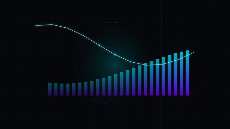 Grafico a Barre Animato con Andamenti dei Dati Fluttuanti
