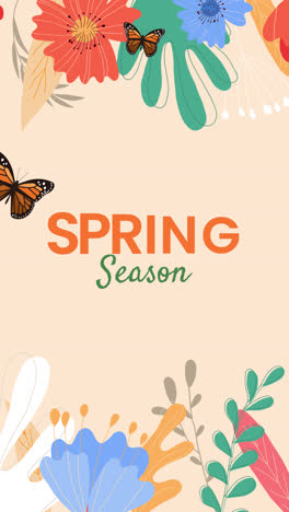 ilustración floral de la temporada de primavera