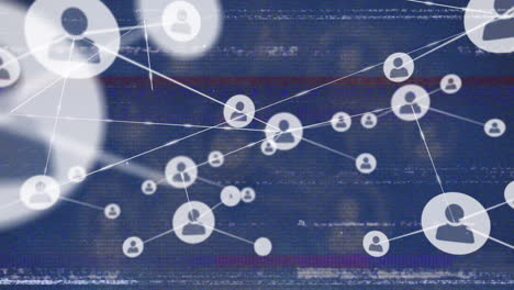 animación de la red de conexiones a través de interferencias