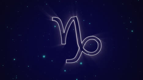el signo del zodiaco capricornio en púrpura