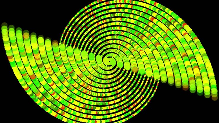Disegno a spirale astratto e colorato