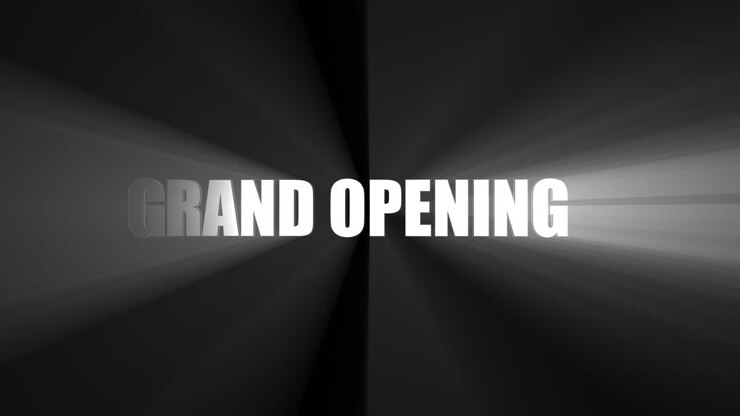 Vier de feestelijke opening met aantrekkelijke promoties en afbeeldingen die de aandacht vestigen op de lokale winkel