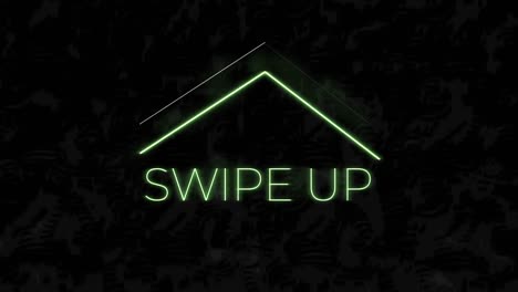 Animation-of-neon-swipe-up-text-over-textured-background