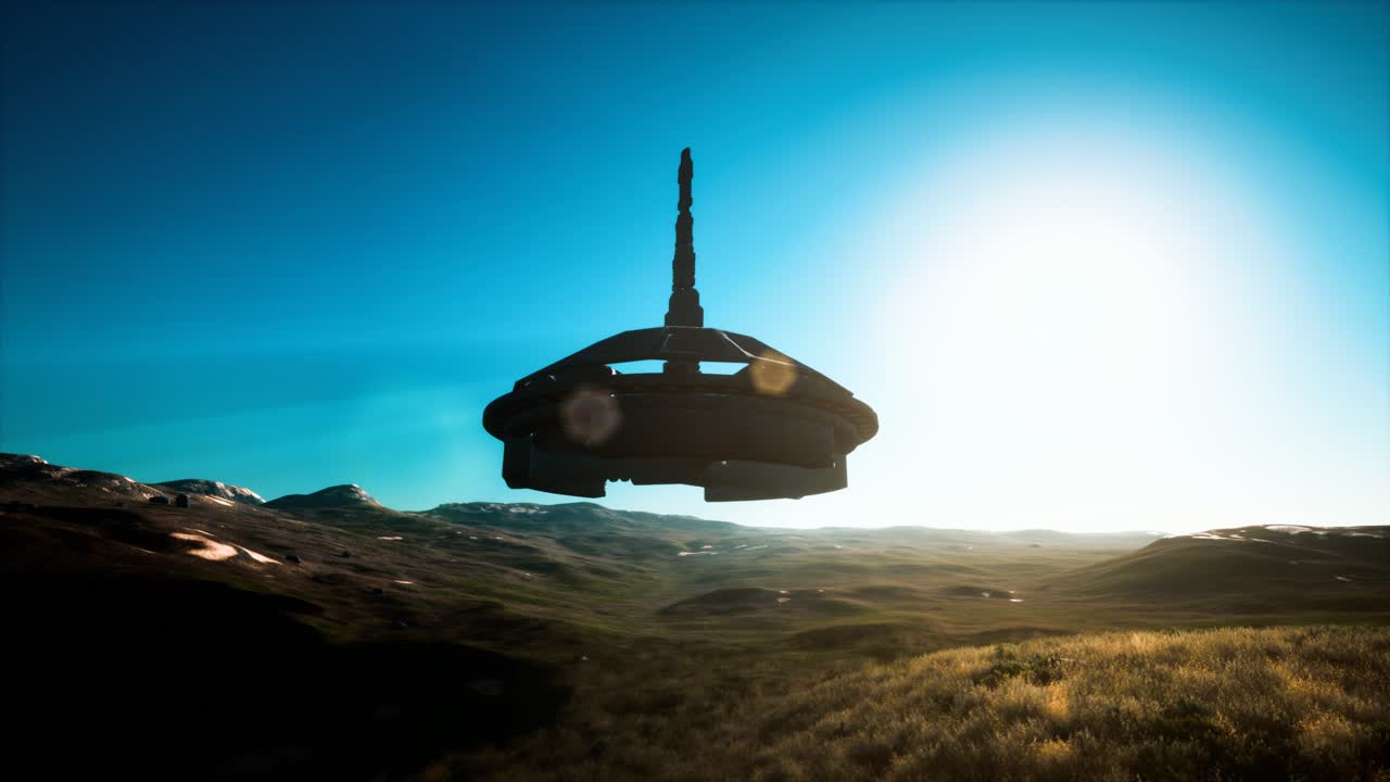 지구를 향한 정체되지 않은 비행 물체