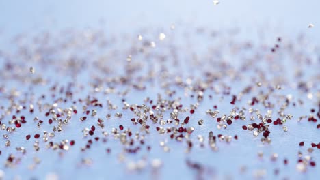 diamond and ruby rain with shallow depth of field