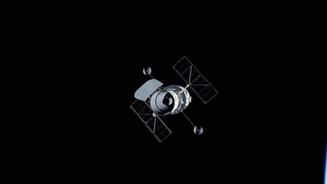 moving towards the hubble telescope above earth in operation