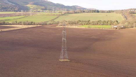 transmission tower in a field in outer edinburgh