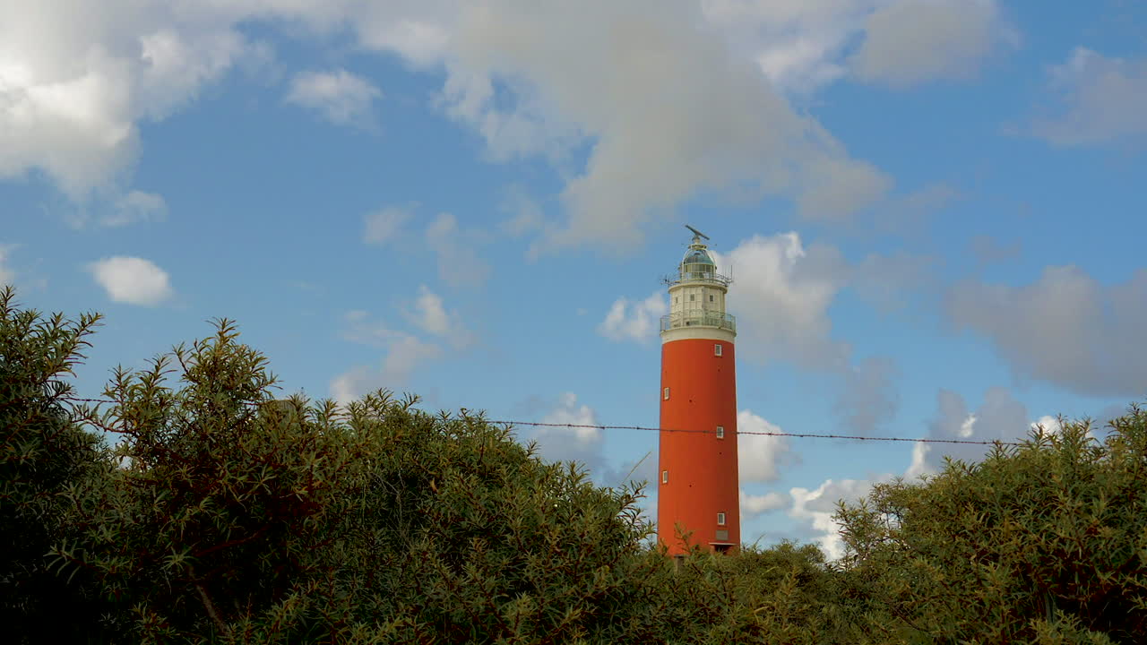 Time Lapse of a wide angle steady shot of sea â€‹â€‹buckthorn in the foreground