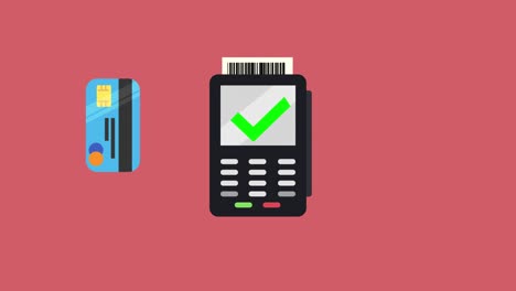 pago con concepto de tarjeta sin contacto, terminal de tarjeta de crédito conocido como pos o máquina de chip y pin