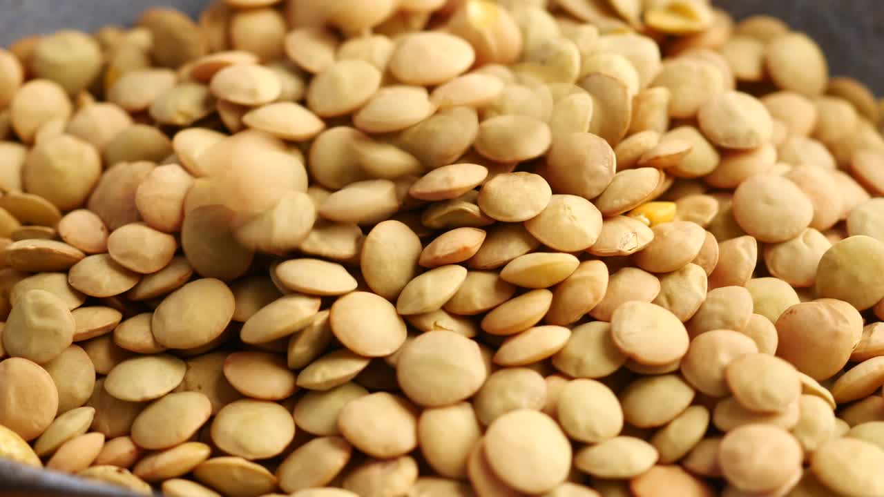 Closeup of a Pile of Lentils