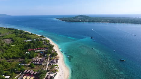 gili meno from the air showing lombok beach