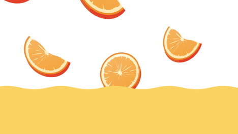 tropical oranges fresh fruits pattern and liquid