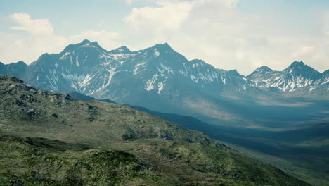 mountain landscape on bright summer sunny day