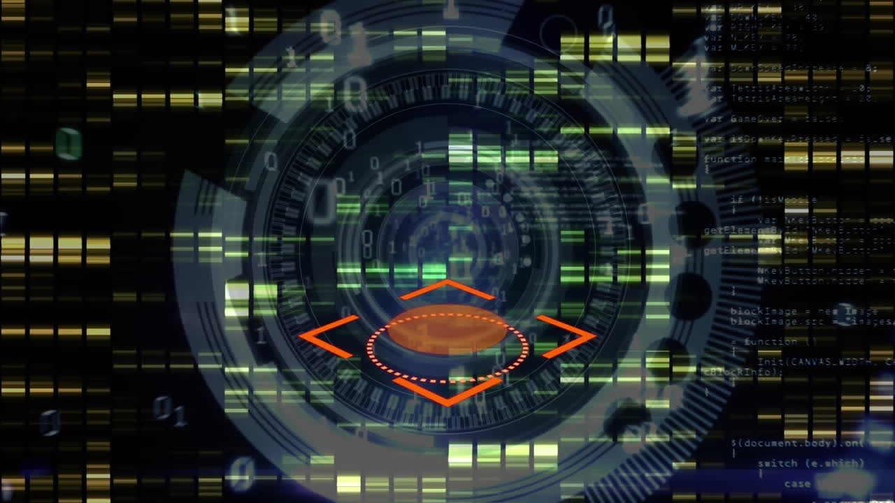 Animation of shapes moving over scope scanning