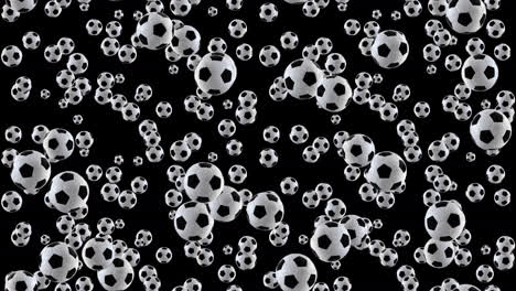 ficha de bucle de fútbol de fondo de la pelota de fútbol con alfa