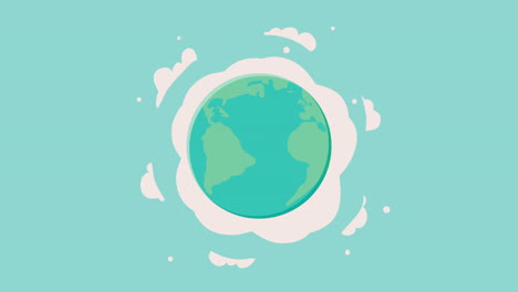 mundo planeta tierra ecología animación