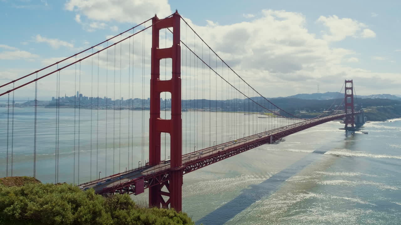 Timelapse Golden Gate Bridge San Francisco Blue Sky Hyperlapse
