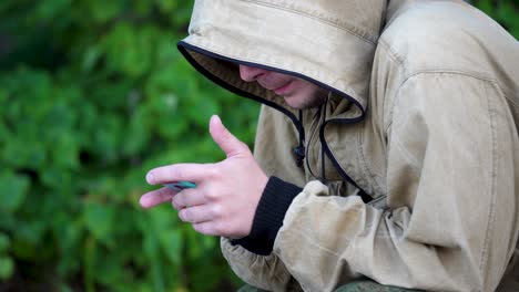 man using a mobile phone