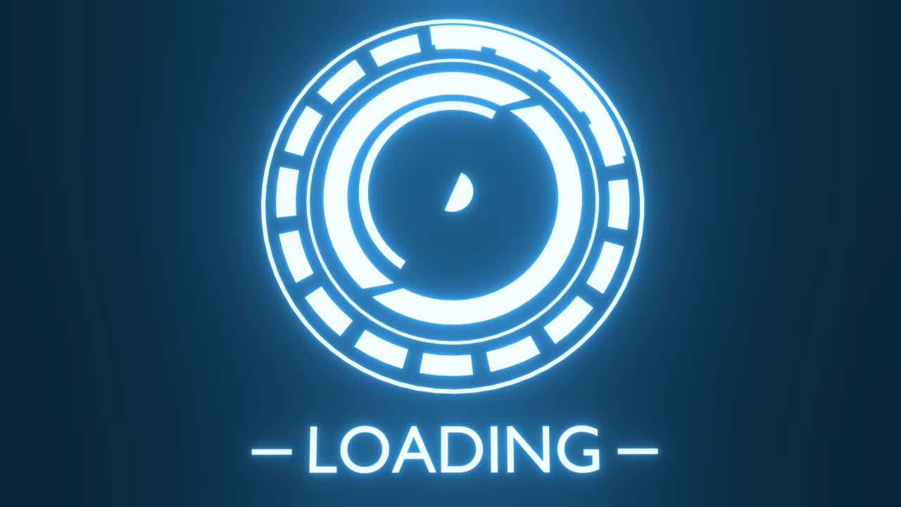 Hud technology loading. 3D rendering