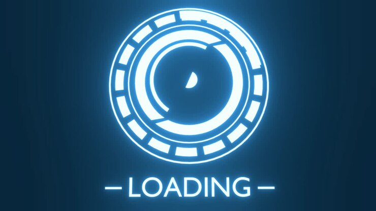 Hud technology loading. 3D rendering