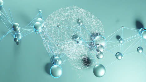 animation of brain over chemical formula