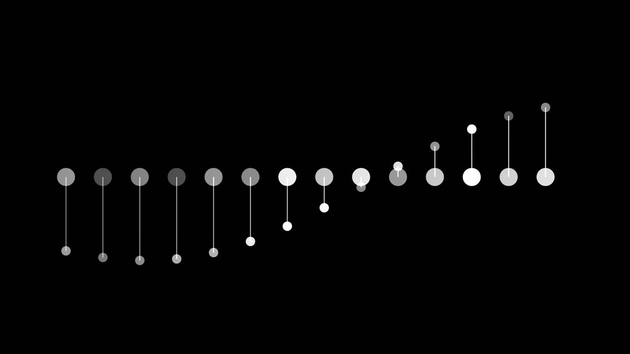 Horizontal sinusoid pin graph curve wave signal pattern animation