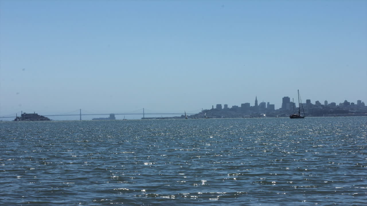 낮에 샌프란시스코 베이 타임랩스