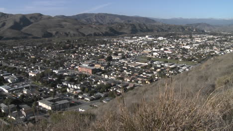 panning above the urban area on ventura avenue in ventura california