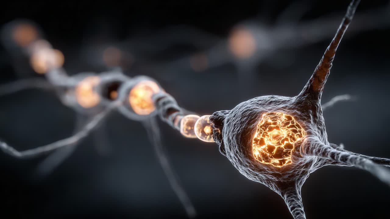 Dynamic Neural Connections: A Close-up View of Neurons Exhibiting Connectivity and Electrical Activity Within the Brain's Complex Network