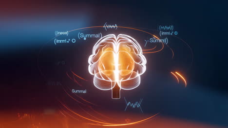 abstract digital brain activity visualization