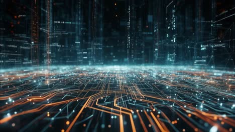 abstract futuristic technological interface