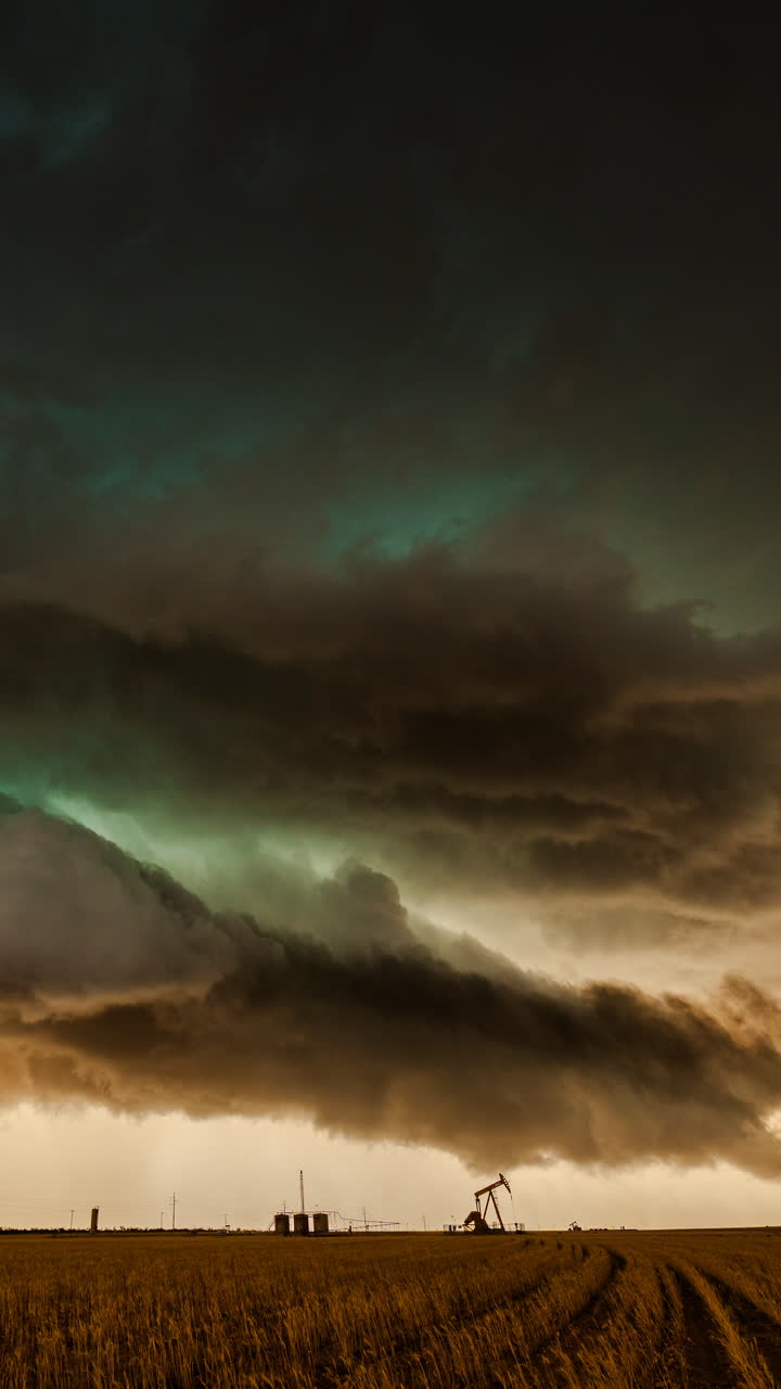 Storm clouds advancing across the sky with dramatic motion power in nature