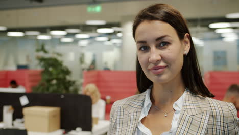 woman in a modern office environment
