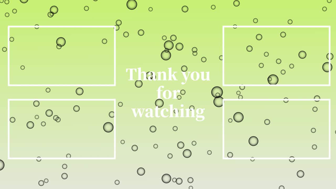 버블 시 엔드 카드 엔딩 스크린 모션 그래픽