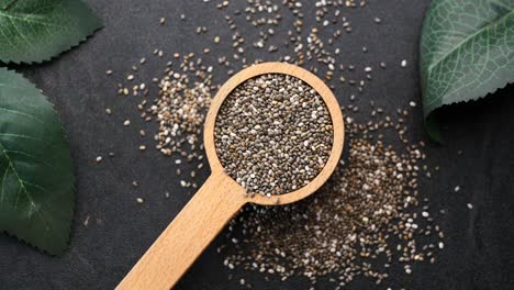 Close-up-of-chia-seed-in-a-container