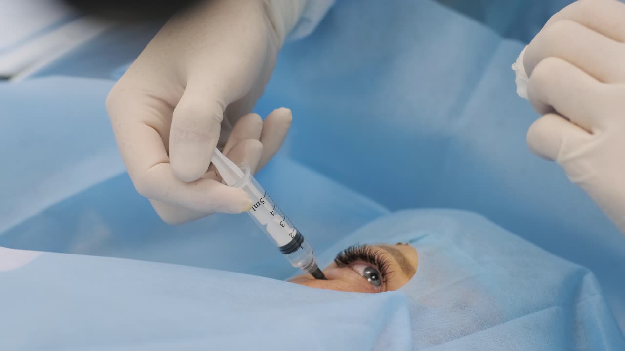 수술 전 마취 (strabismus를 교정하기 위한 수술)