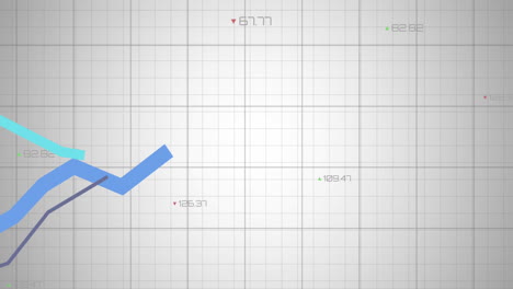 Liniendiagramm-Mit-Schwankender-Datenpunktanimation-über-Gitterhintergrund